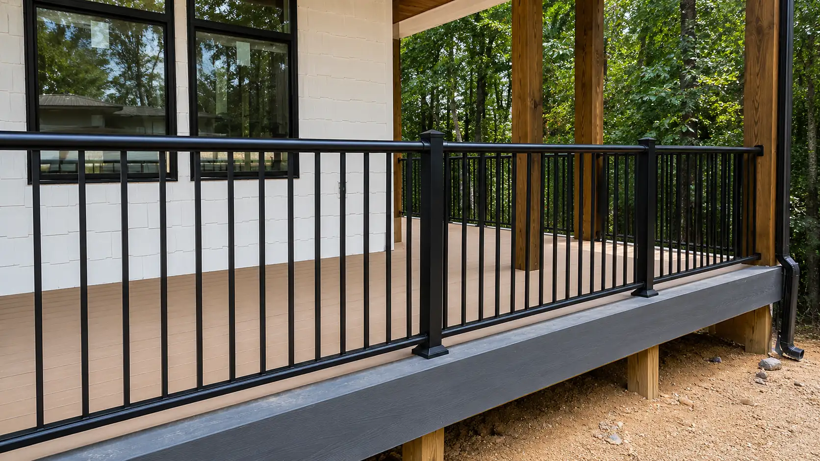 Custom fabricated aluminum handrails and railing